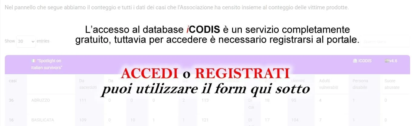 accedi o registrati 